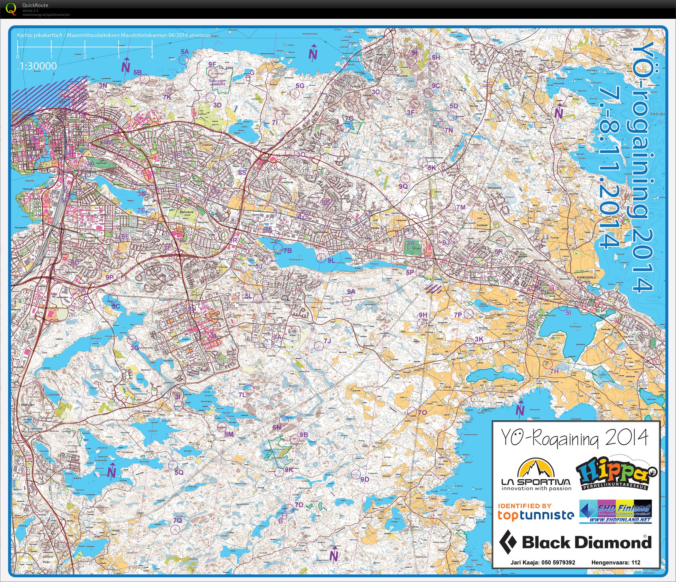 Yö-rogaining 8h (07-11-2014)