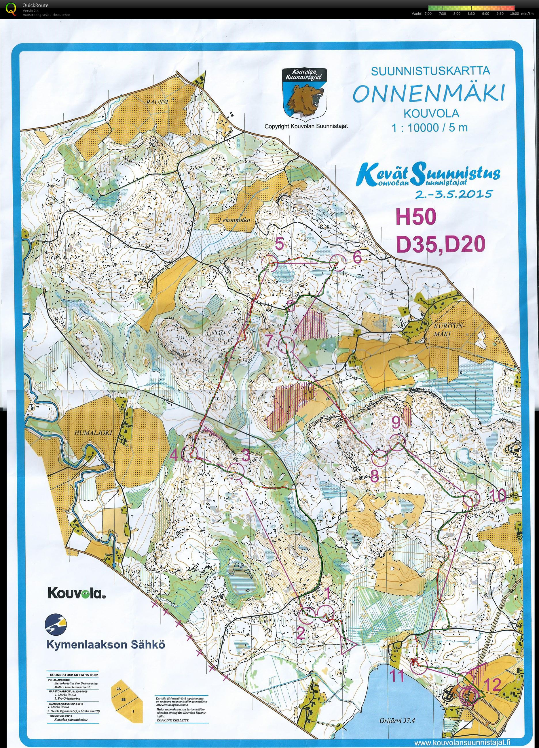 Kevätsuunnistus pitkä D20 (02/05/2015)