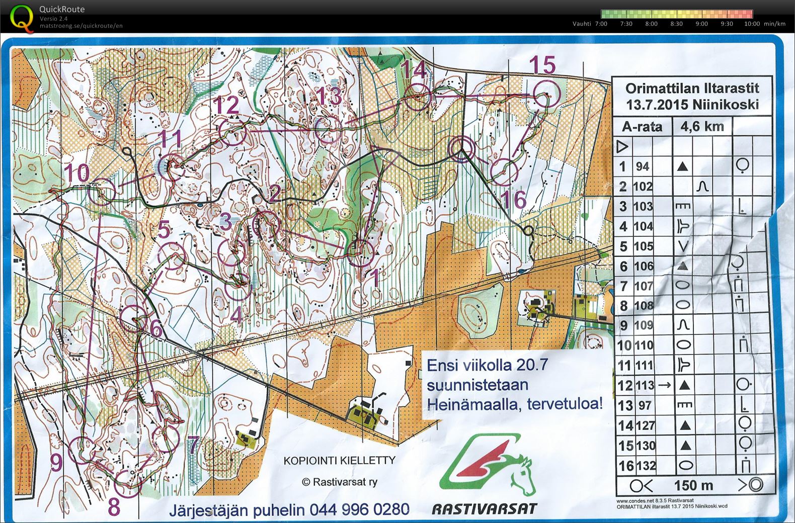 Iltarastit Niinikoski (13/07/2015)