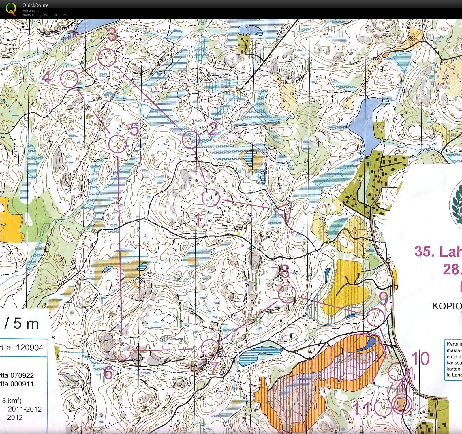 Lahti-suunnistus 1. päivä  (2012-07-28)