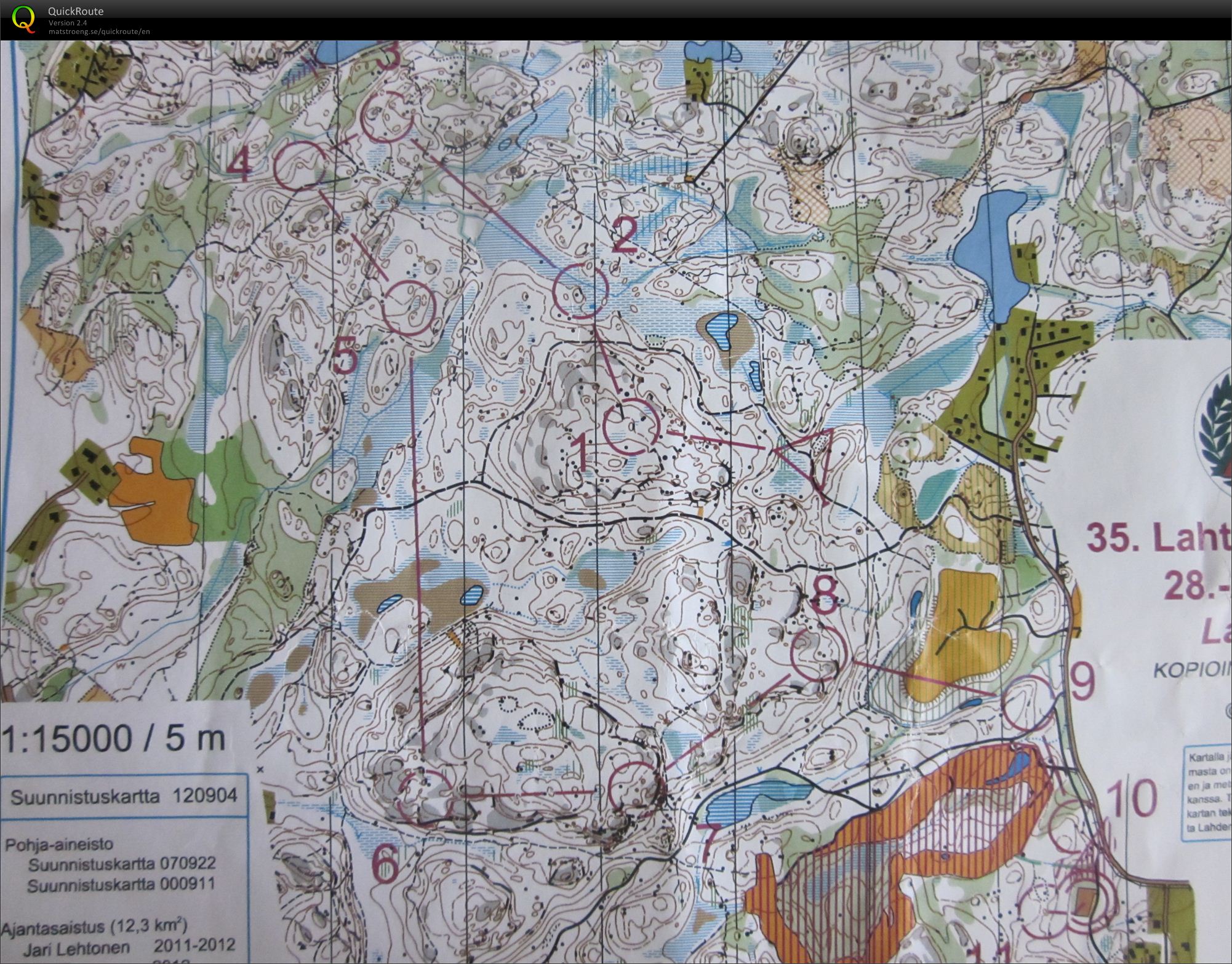 Lahti-suunnistus lauantai (28.07.2012)