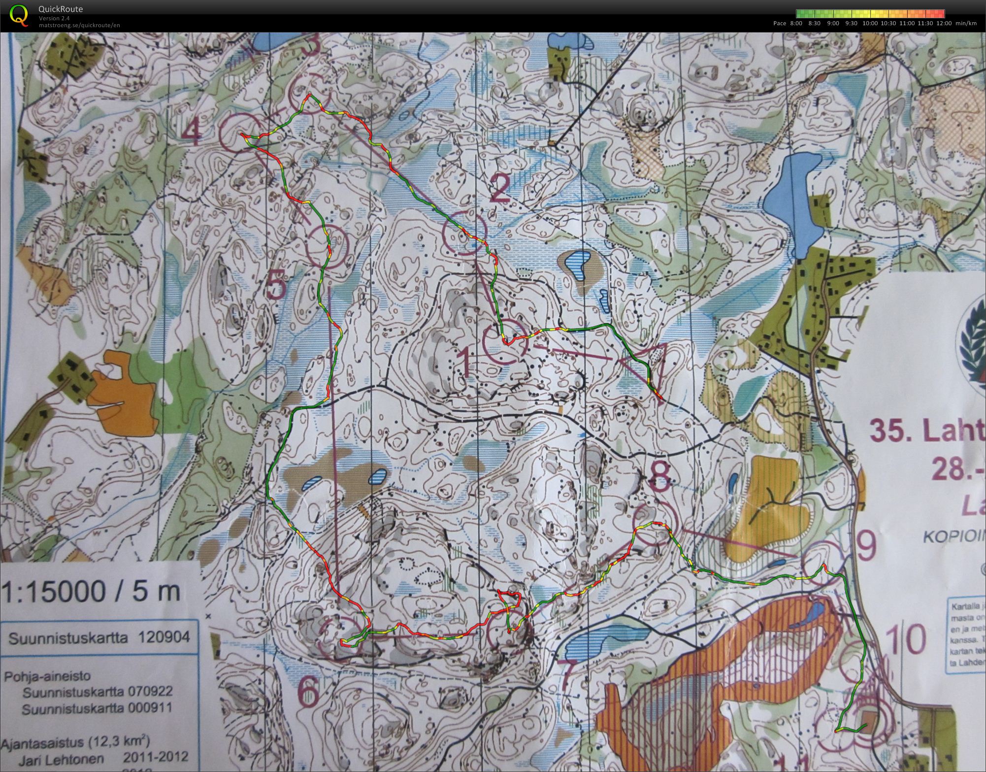 Lahti-suunnistus lauantai (28.07.2012)