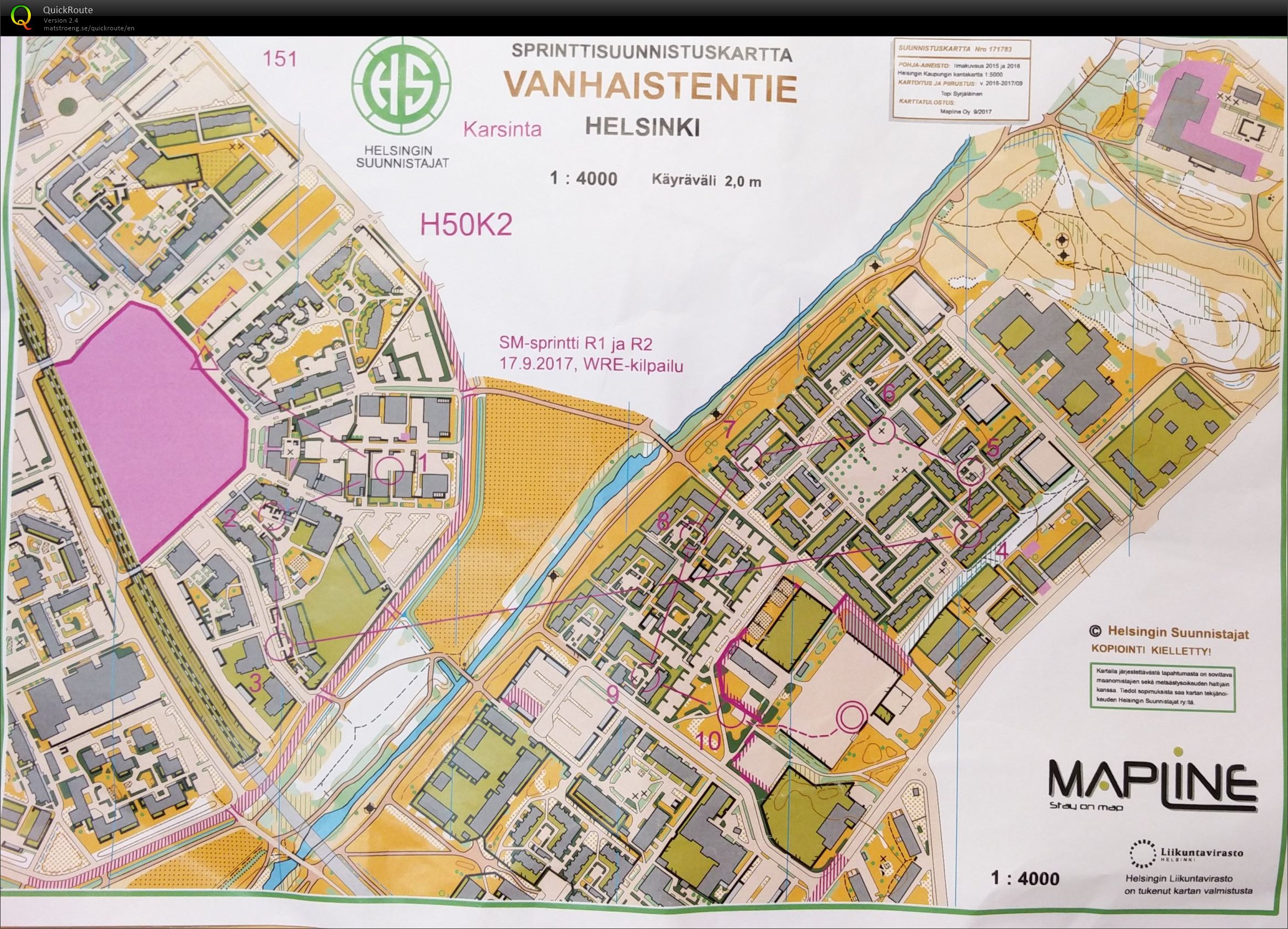 Sms-sprintti H50 K2 (17/09/2017)