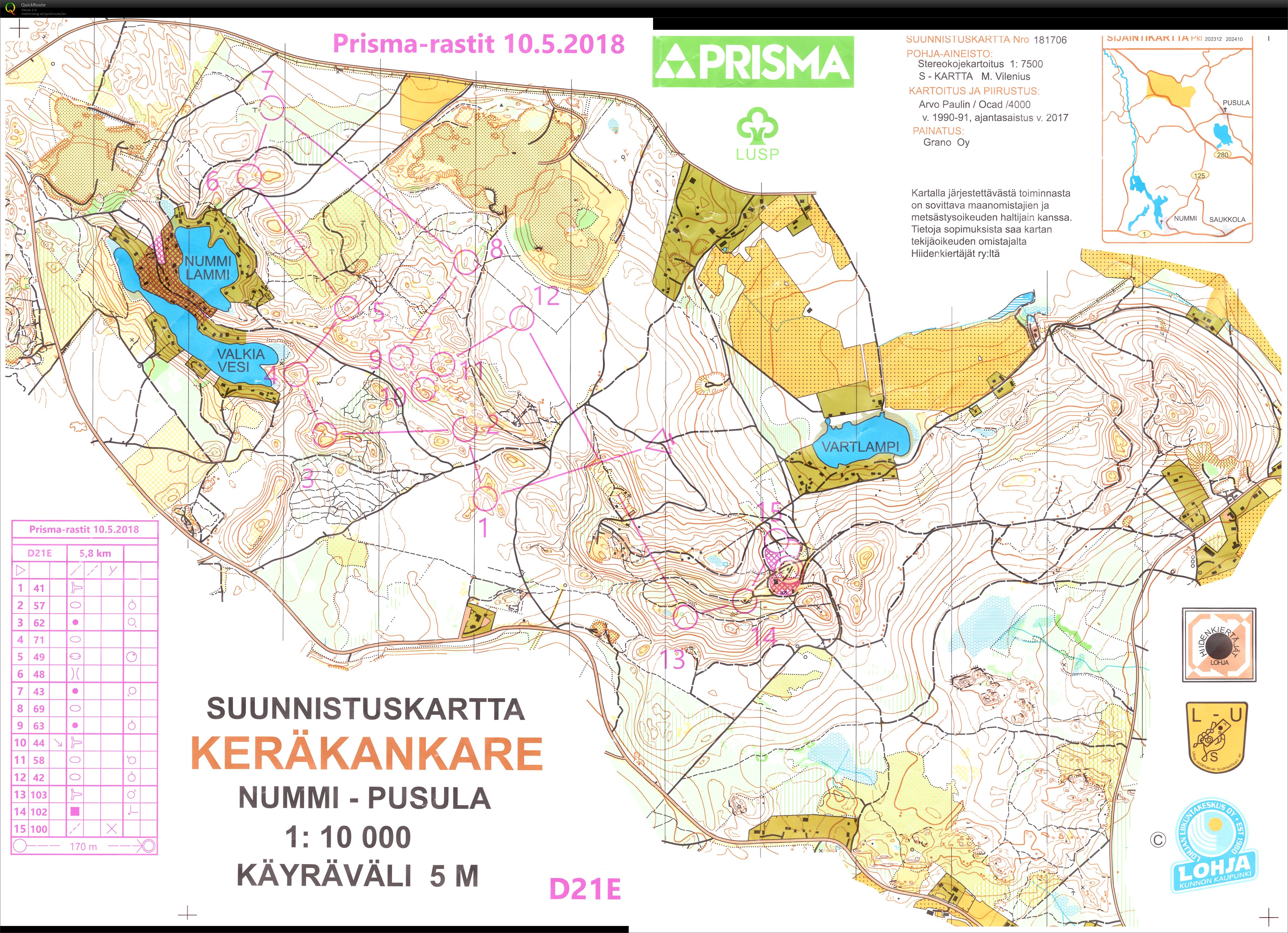 Prisma-rastit (10/05/2018)