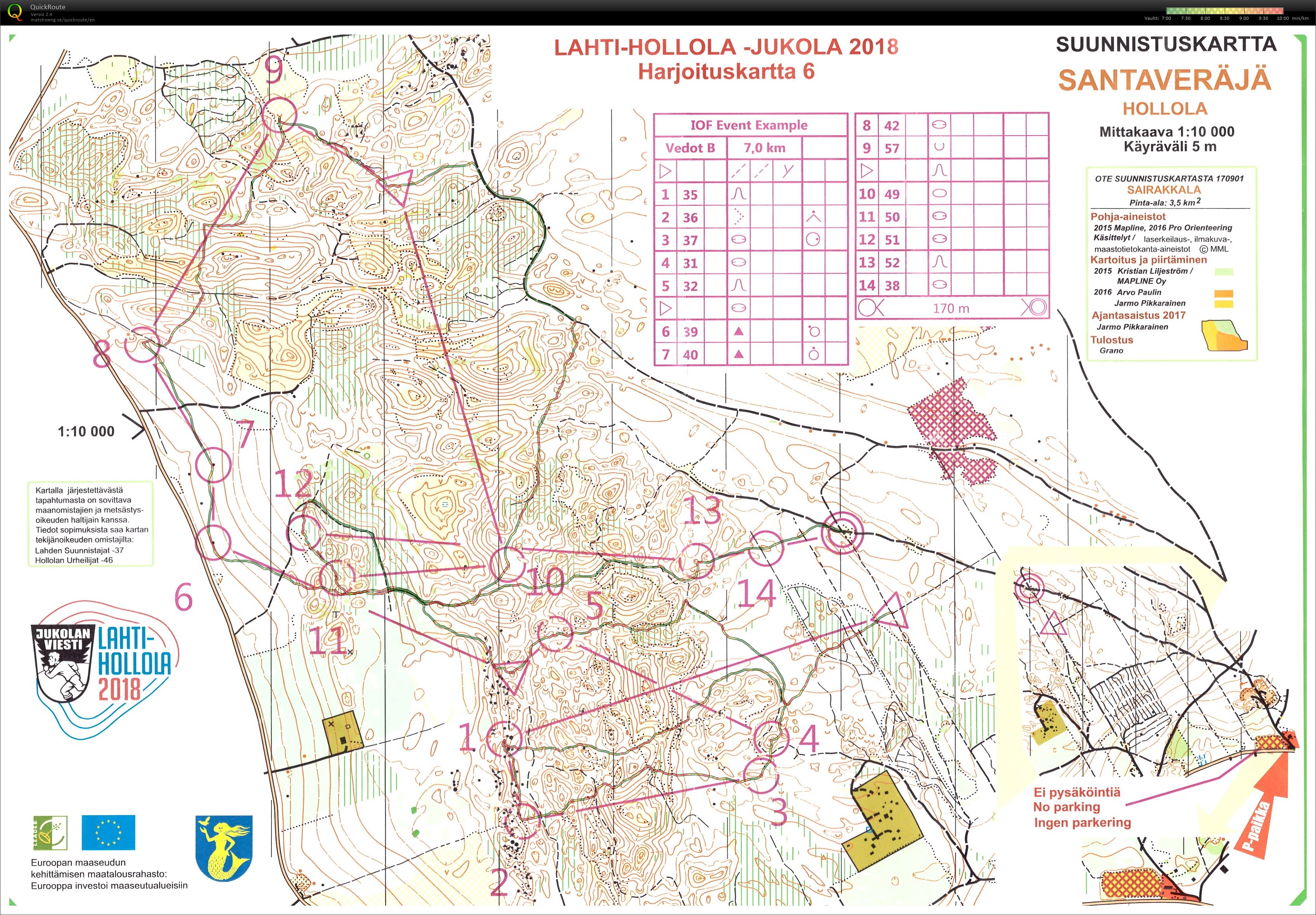 Jukola-harjoitus Santaveräjä (2018-05-12)