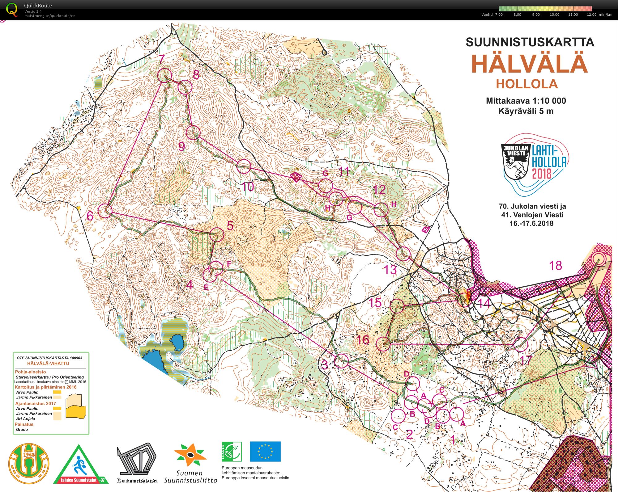 Lahti-Hollola Jukola 2018 (16-06-2018)