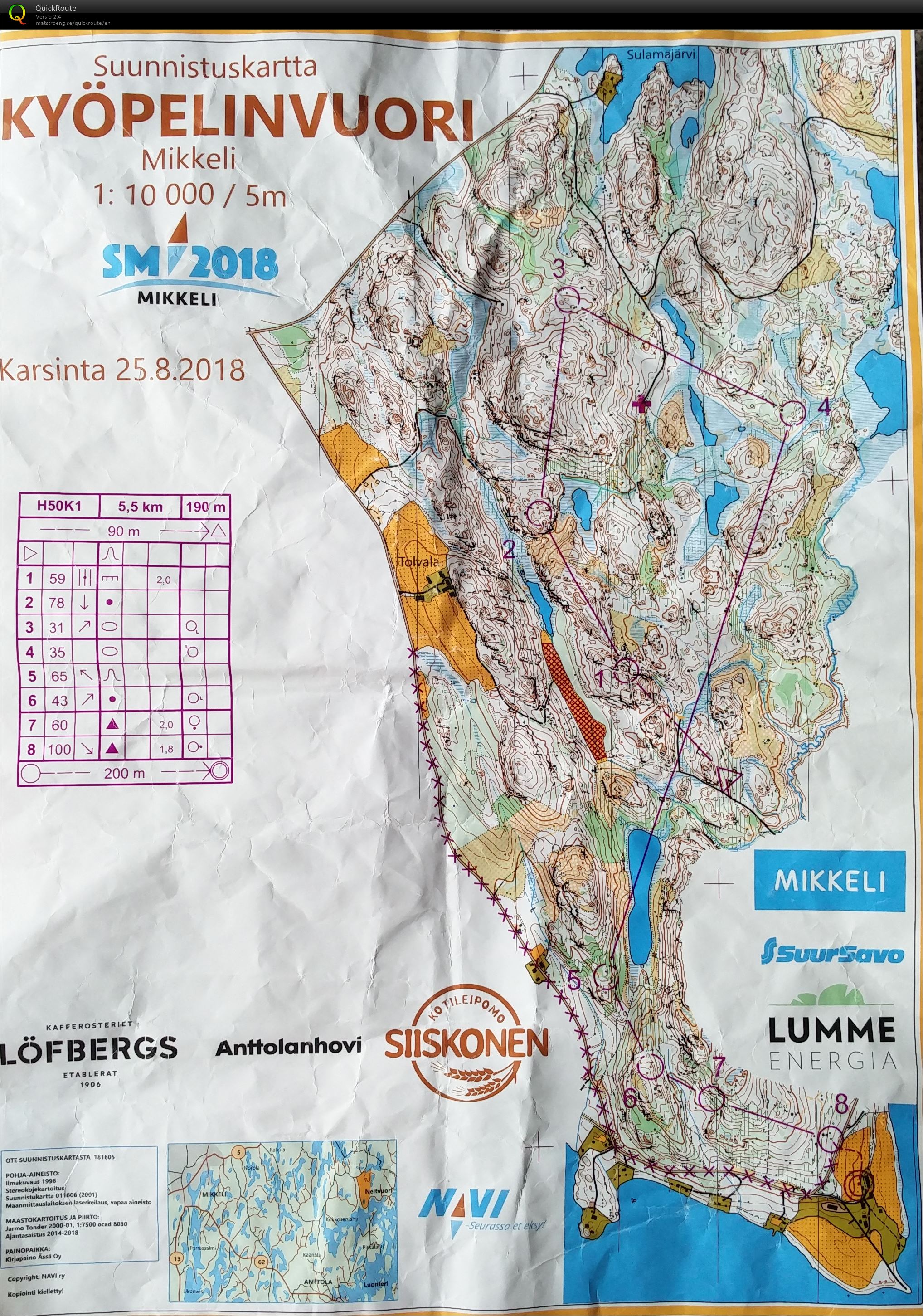 Sm-pitkä karsinta (25/08/2018)