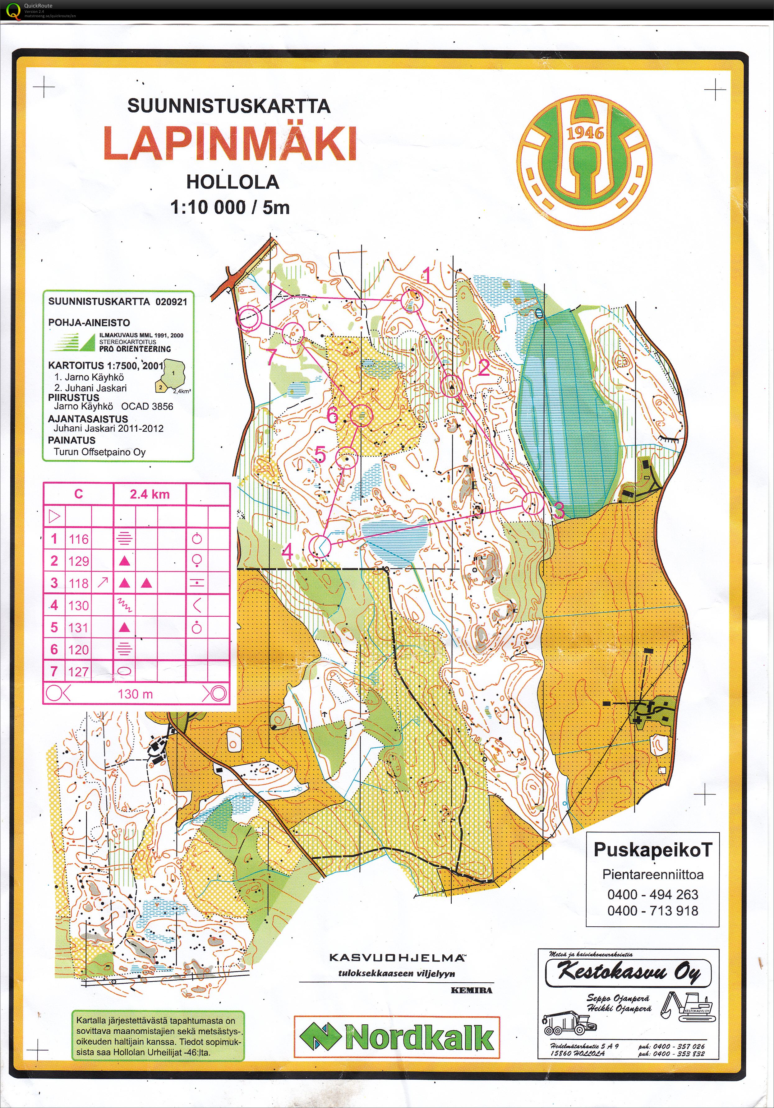 HU-46:n iltarastit, C-rata (12/08/2012)