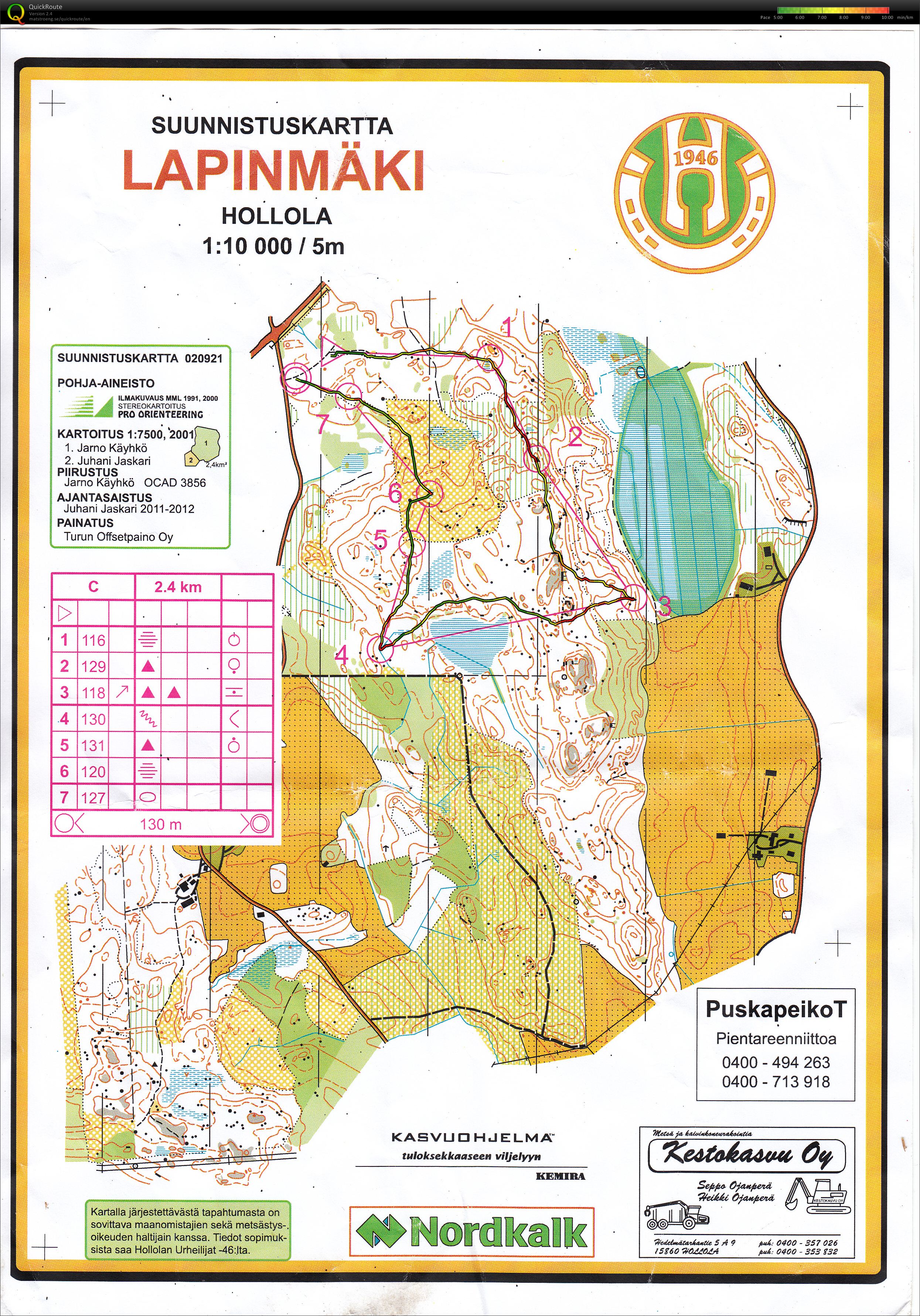 HU-46:n iltarastit, C-rata (12/08/2012)