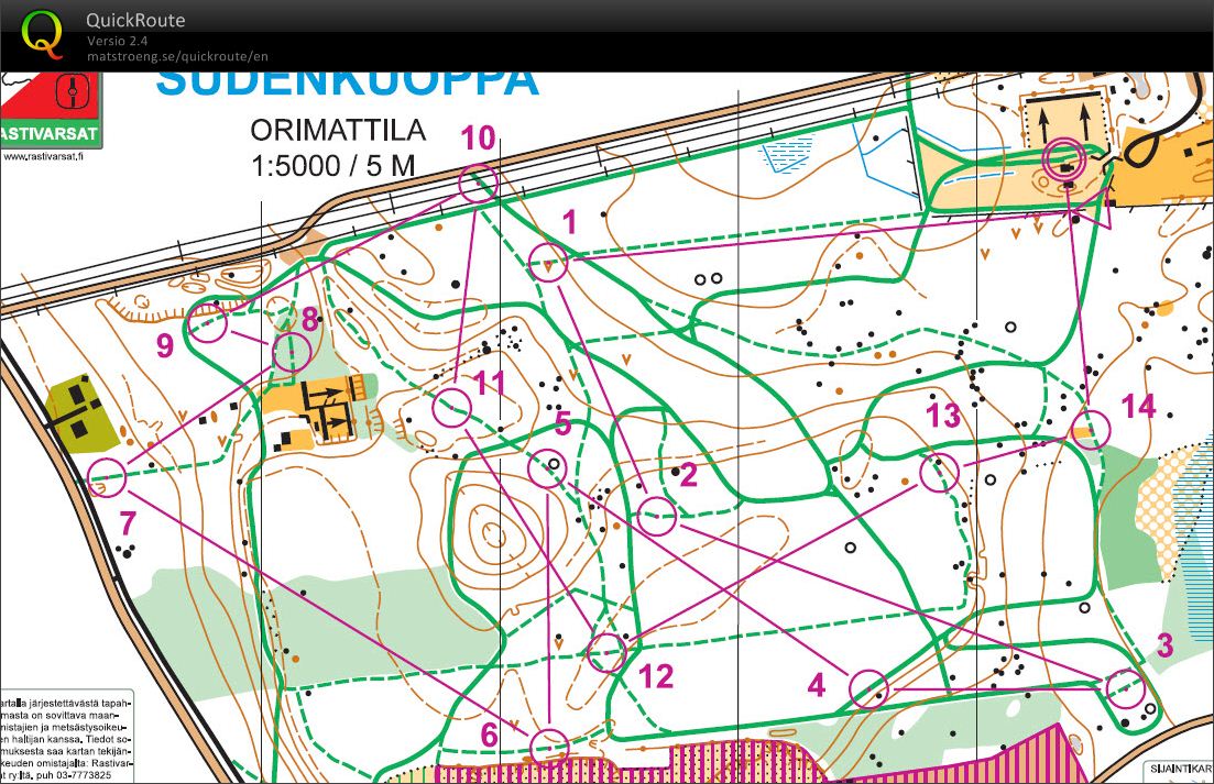Päiväleiri Orimattilassa, hiihtosuunnistusta (12-02-2012)