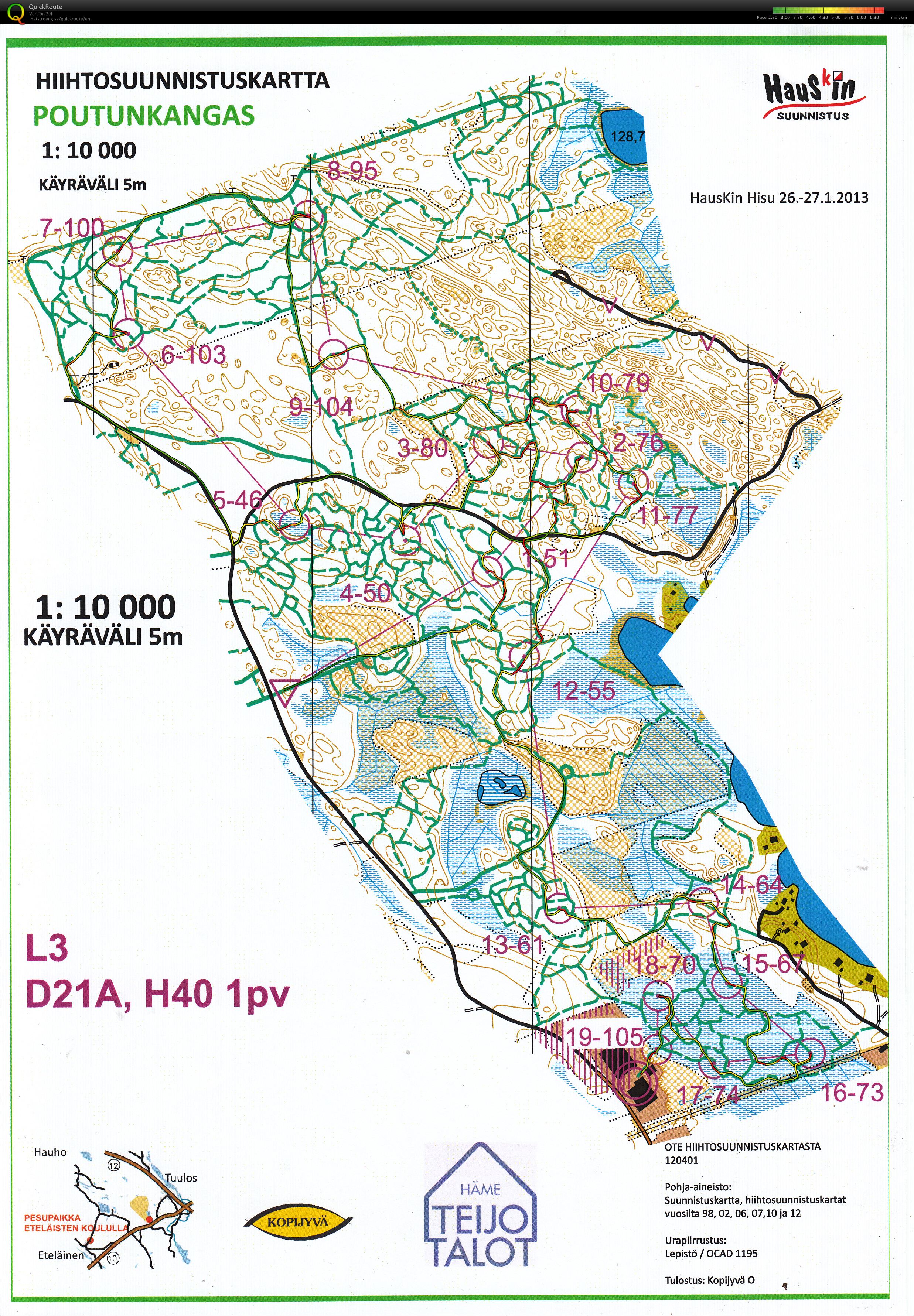 Hauskin hisu, 1 pv, H40, Ski-o (2013-01-26)