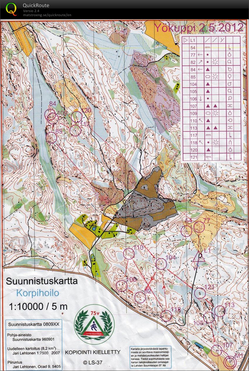 Yökupin lipuilla Korpihoilossa (2012-05-05)