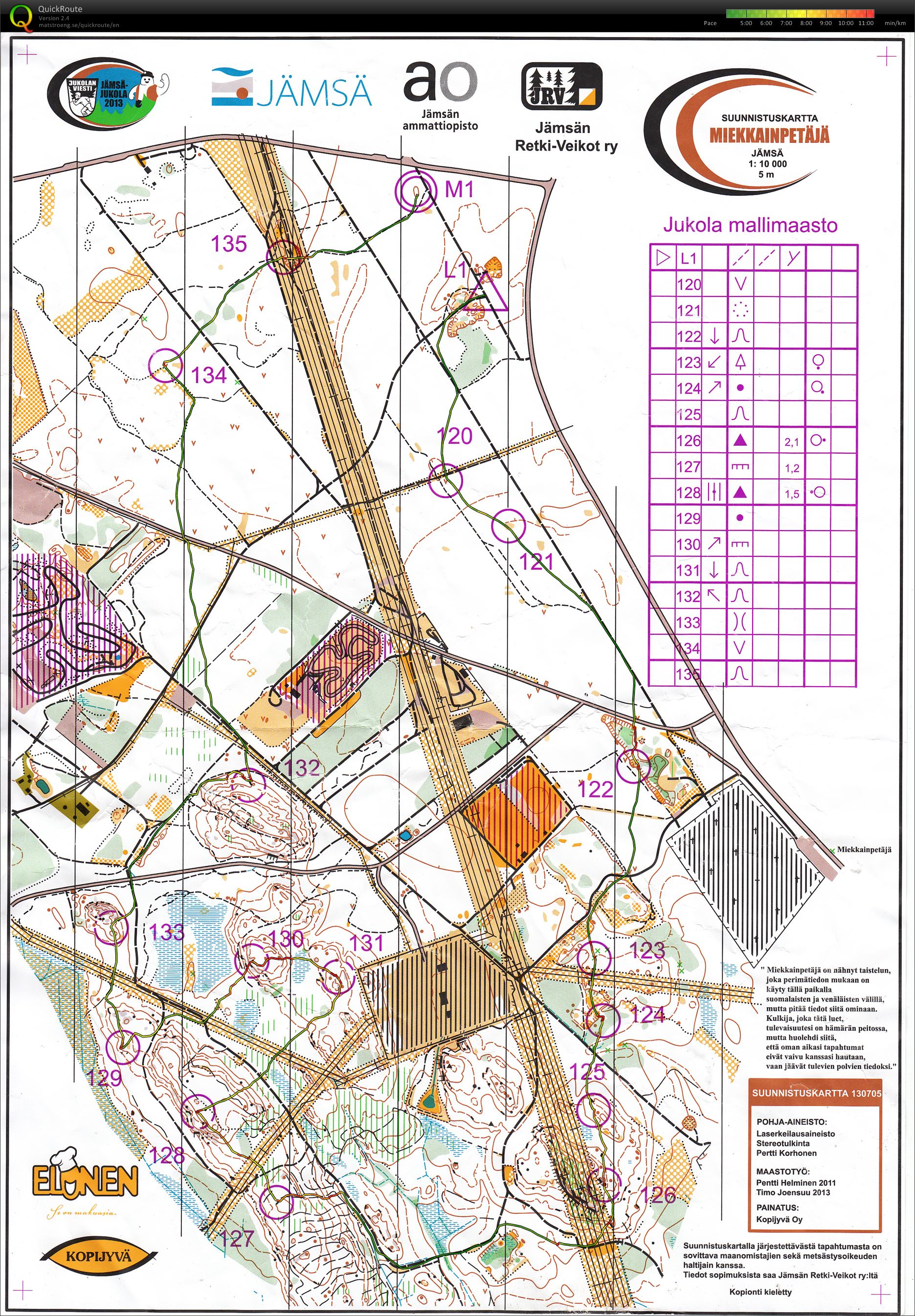 Jämsä-Jukola, mallisuunnistus (12/06/2013)