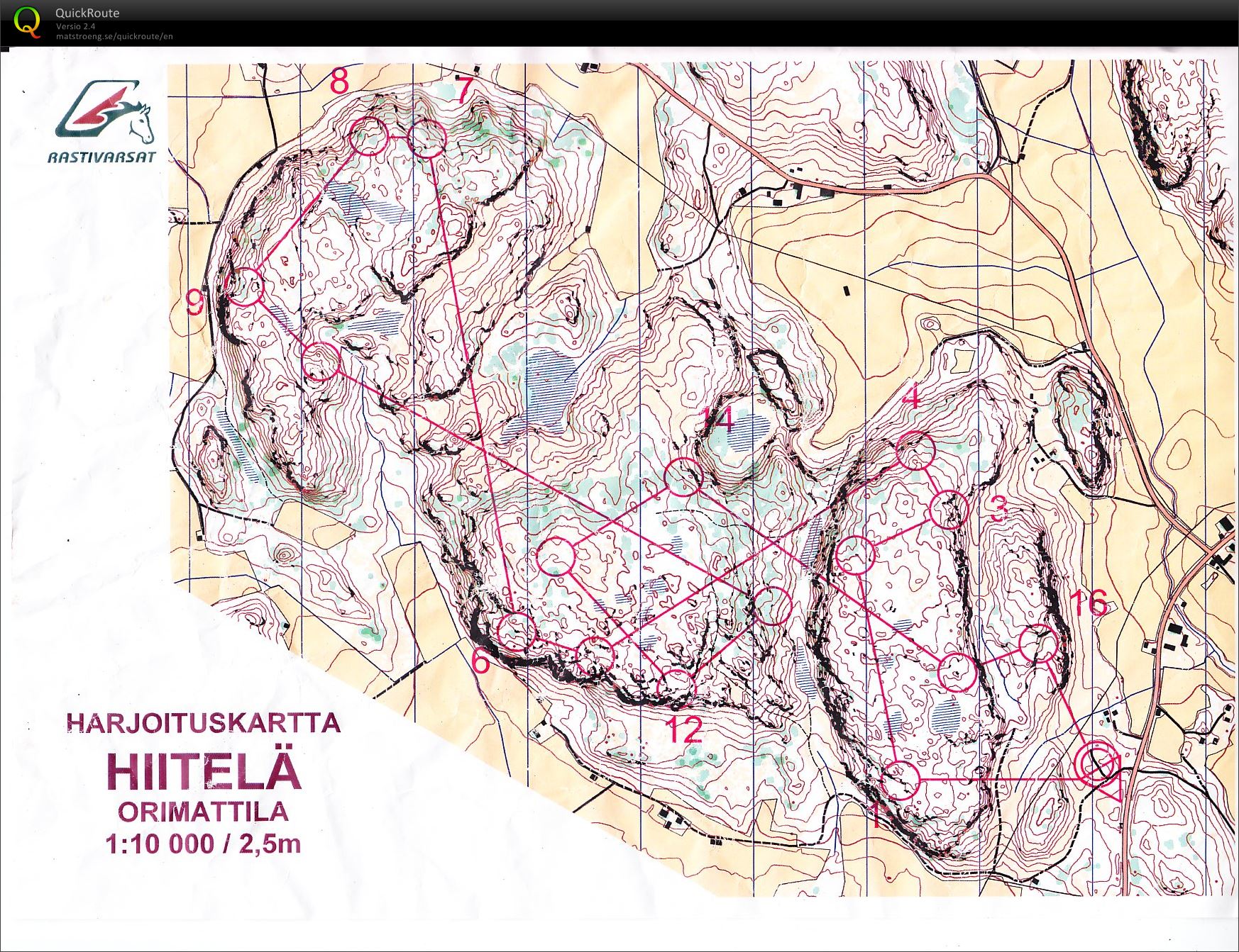 Hiitelä, pullautuskartta (21/06/2013)