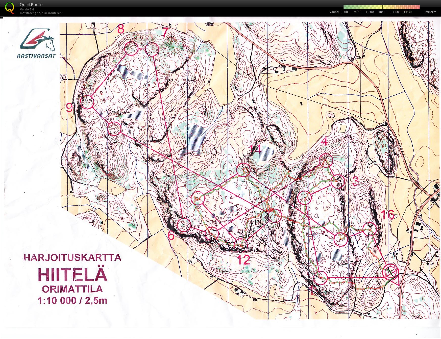 Hiitelä, pullautuskartta (21/06/2013)