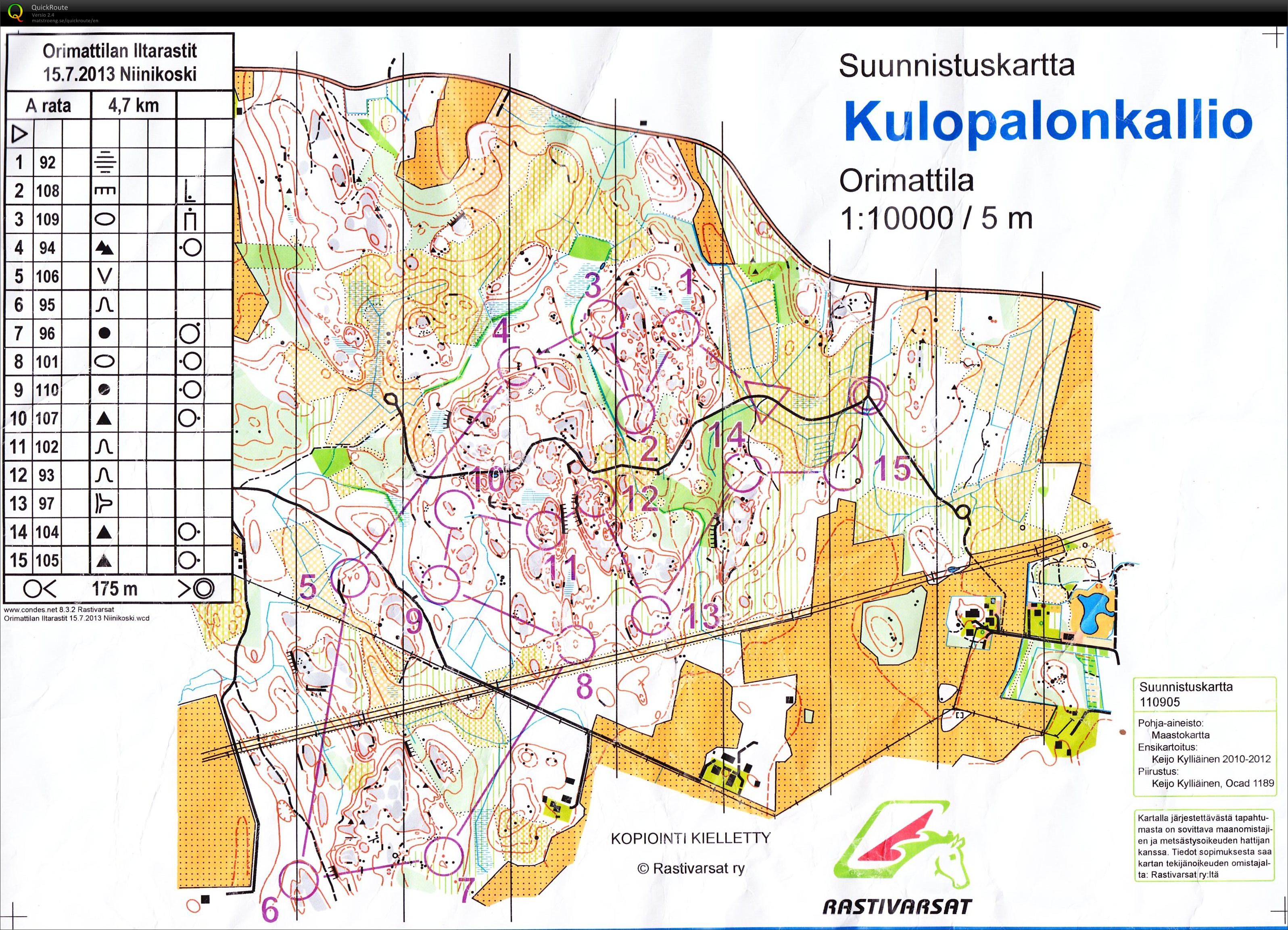Orimattilan Iltarastit Niinikoskella (15-07-2013)