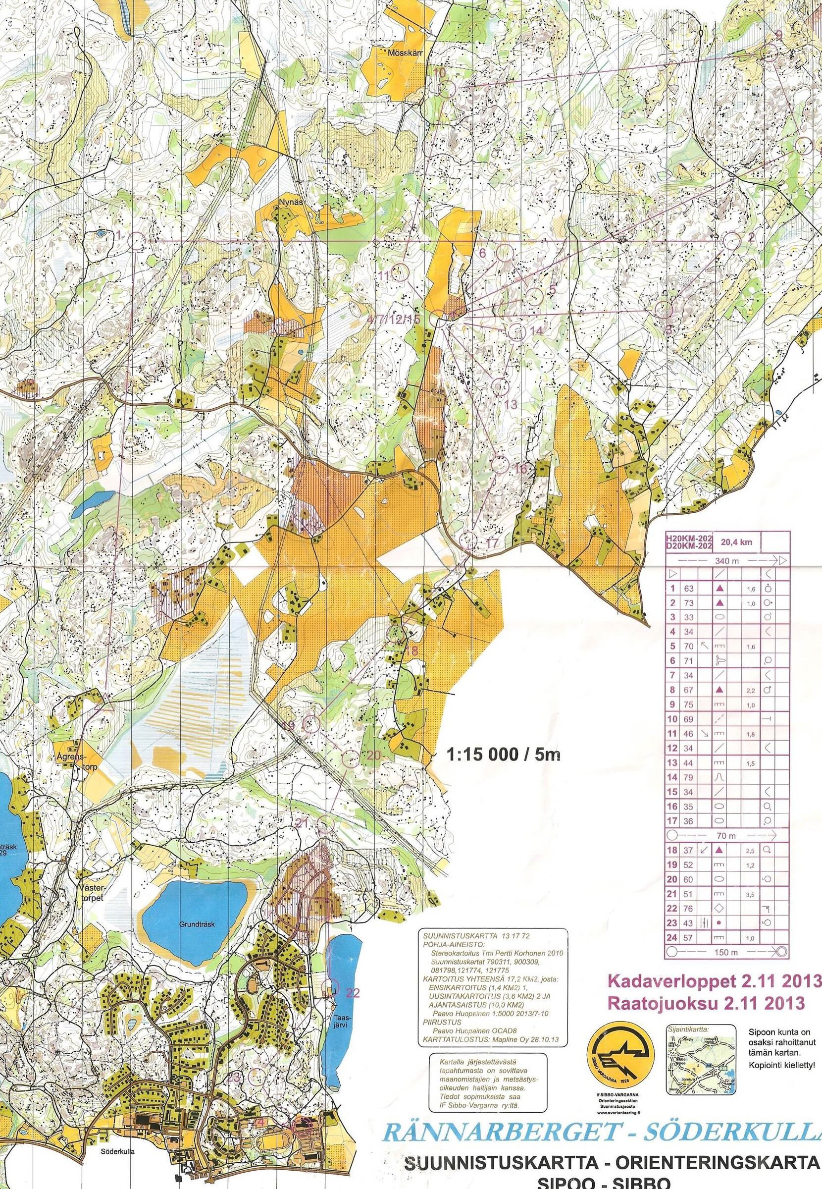 Raatojuoksu 20Km 2013 (2013-11-03)