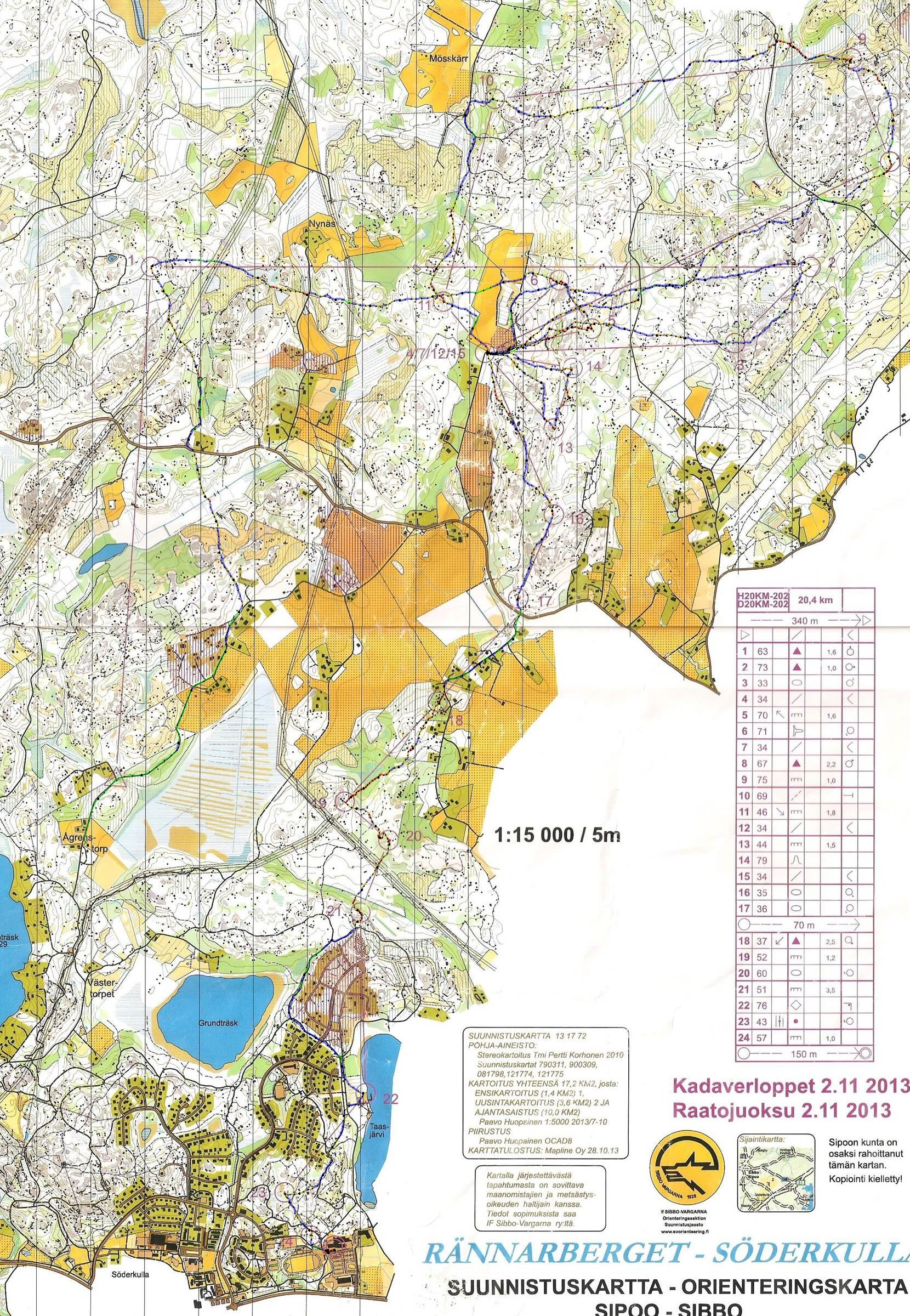 Raatojuoksu 20Km 2013 (2013-11-03)