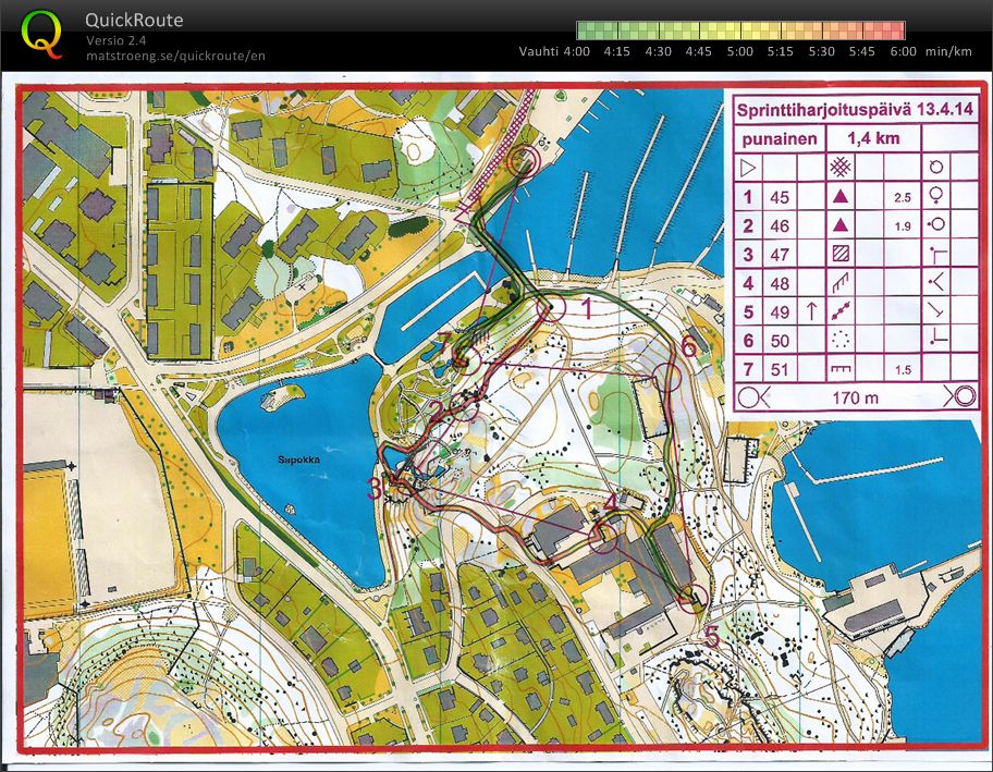 Sprinttipäivä Kotkassa parisprintti 4-osuus (13/04/2014)