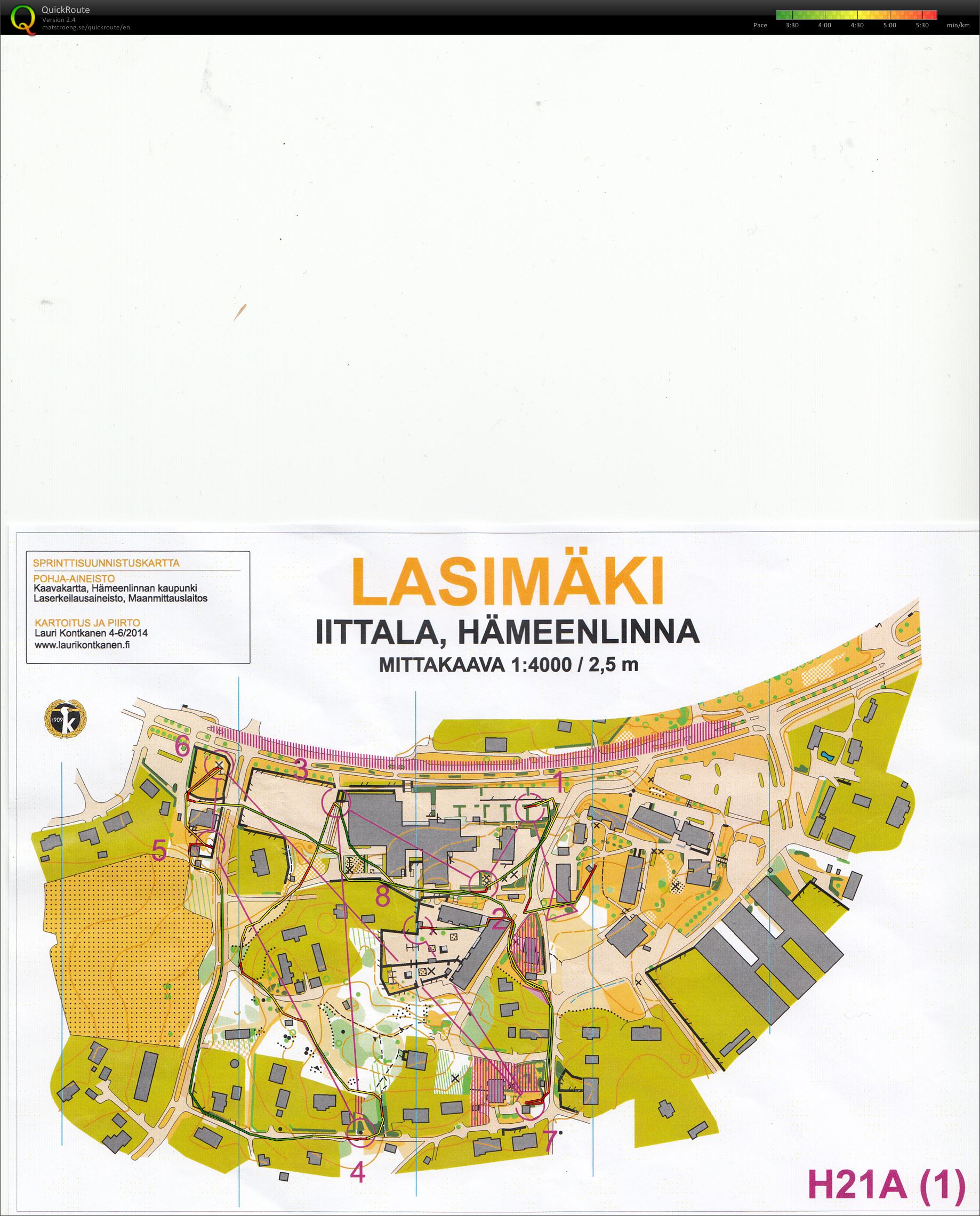 Lasimäki -sprintti, H21, 1.osa (19-07-2014)